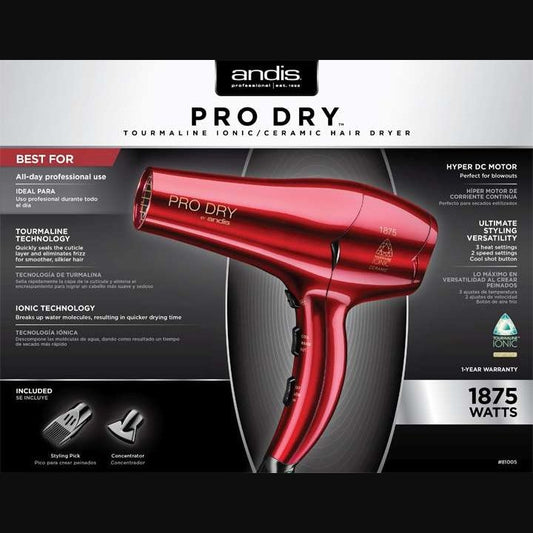 Andis Pro Dry Dc Dryer  Red