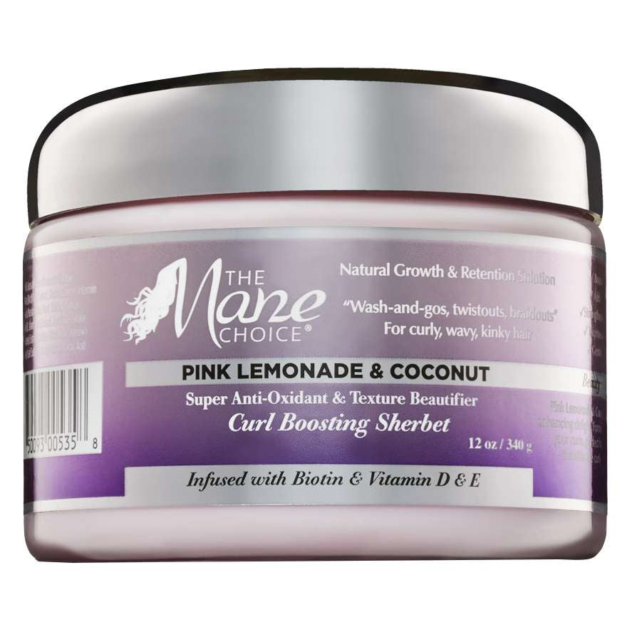 The Mane Choice Pink Lemonade Super Anti-Oxidant  Texture Beautifier Curl Boosting Sherbet 12 Oz