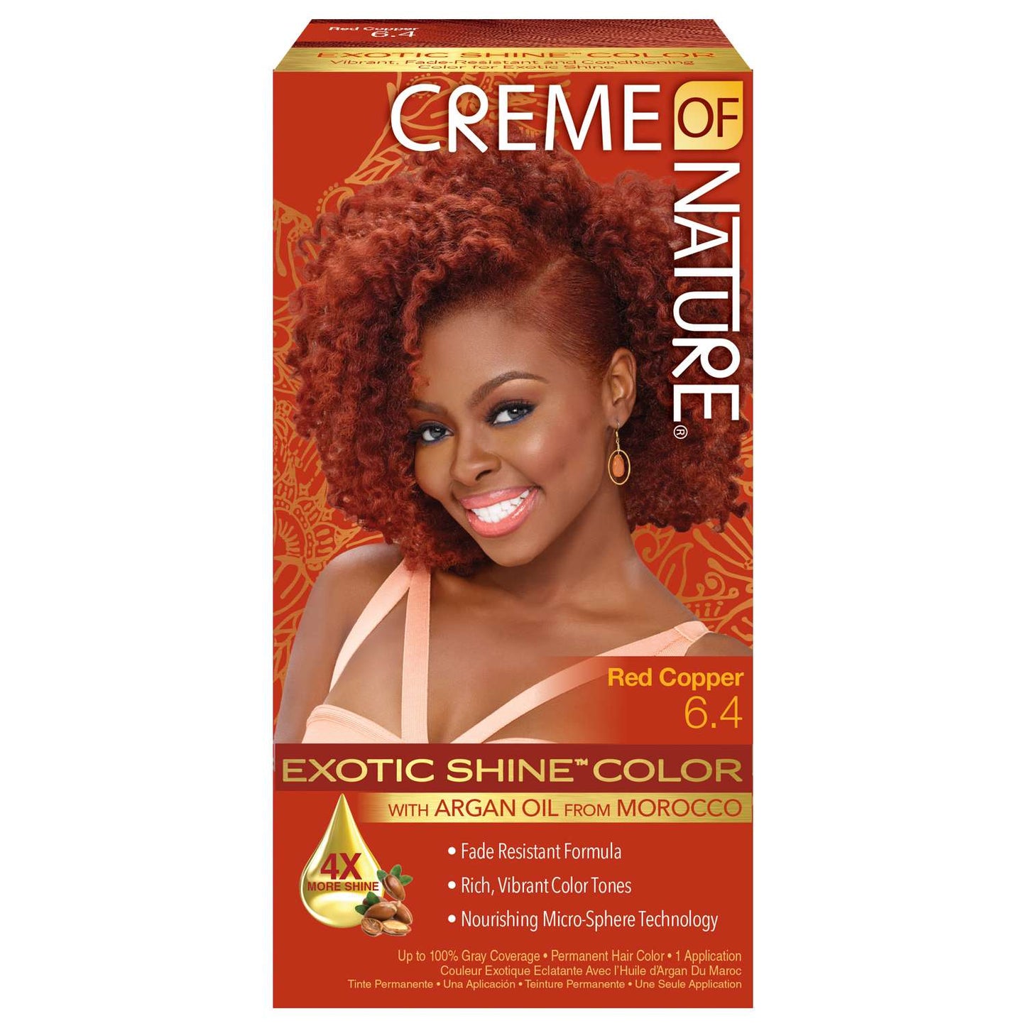 Creme Of Nature Exotic Gel Hair Color 06.4 Red Copper Kit